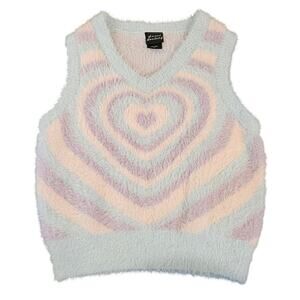 Sweet Society Fuzzy Pullover Vest Sweater